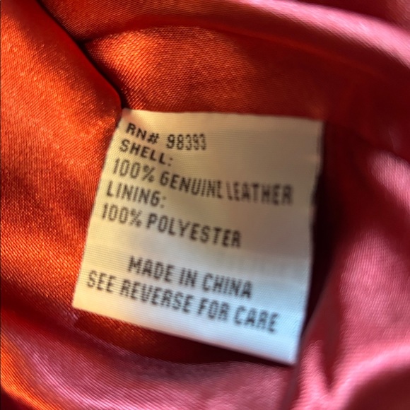 Pamela McCoy Fringed 100% leather Pink Blazer , S , $39 - Picture 6 of 6